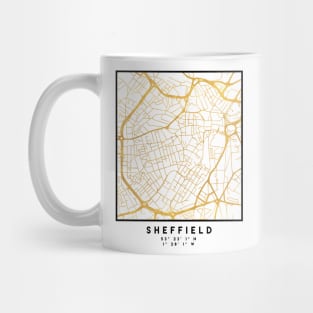 SHEFFIELD ENGLAND CITY STREET MAP ART Mug